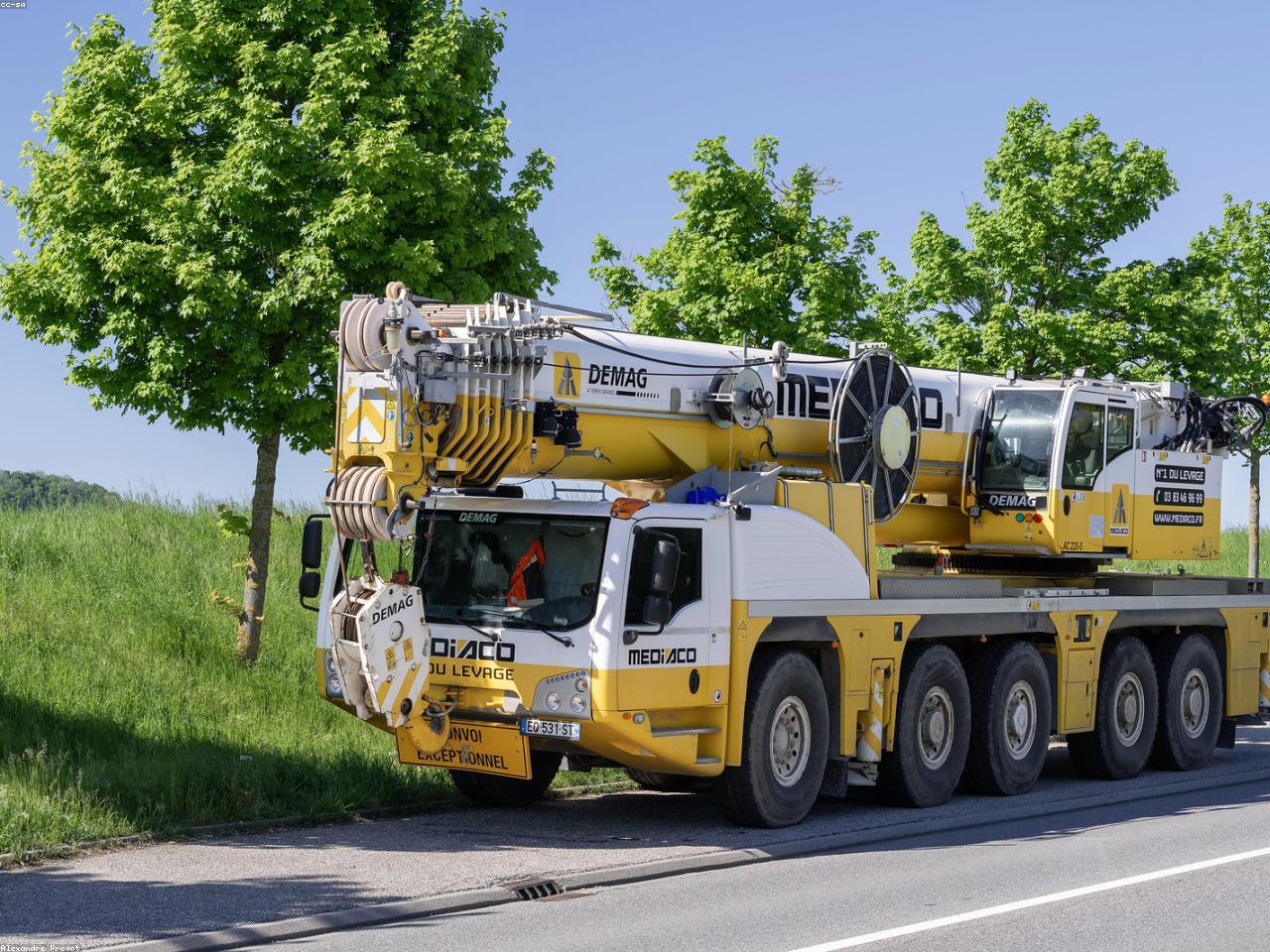 Construction crane at a job site.